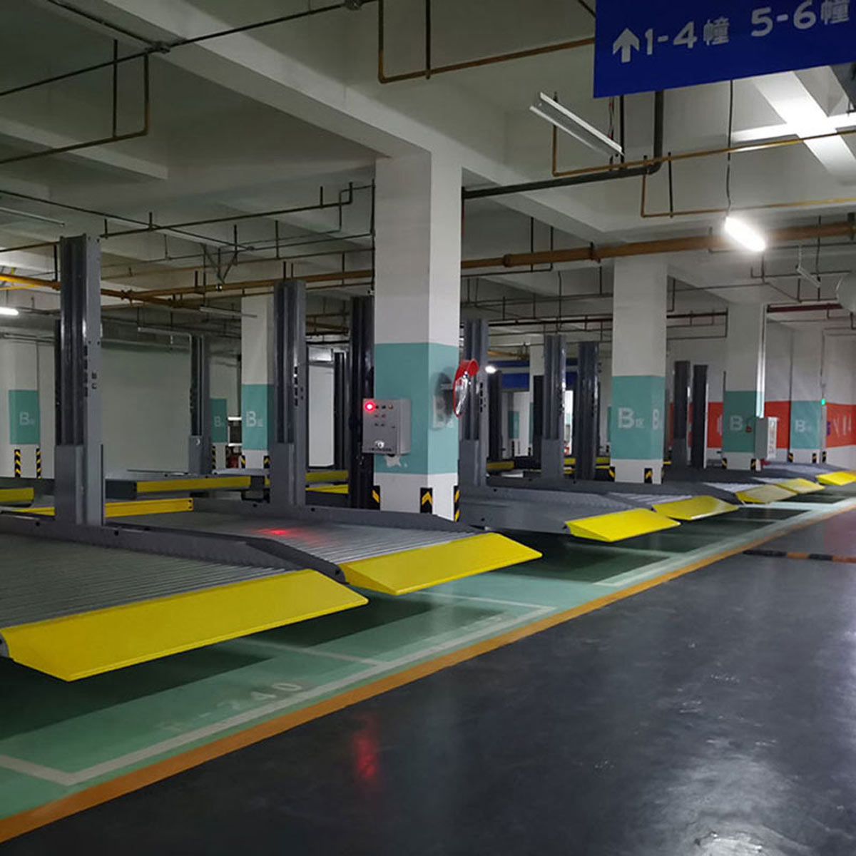 臨澤四柱式機(jī)械停車過驗收